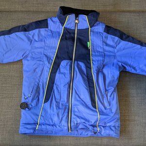 Obermeyer kids 6 heavy coat blue insulated ski